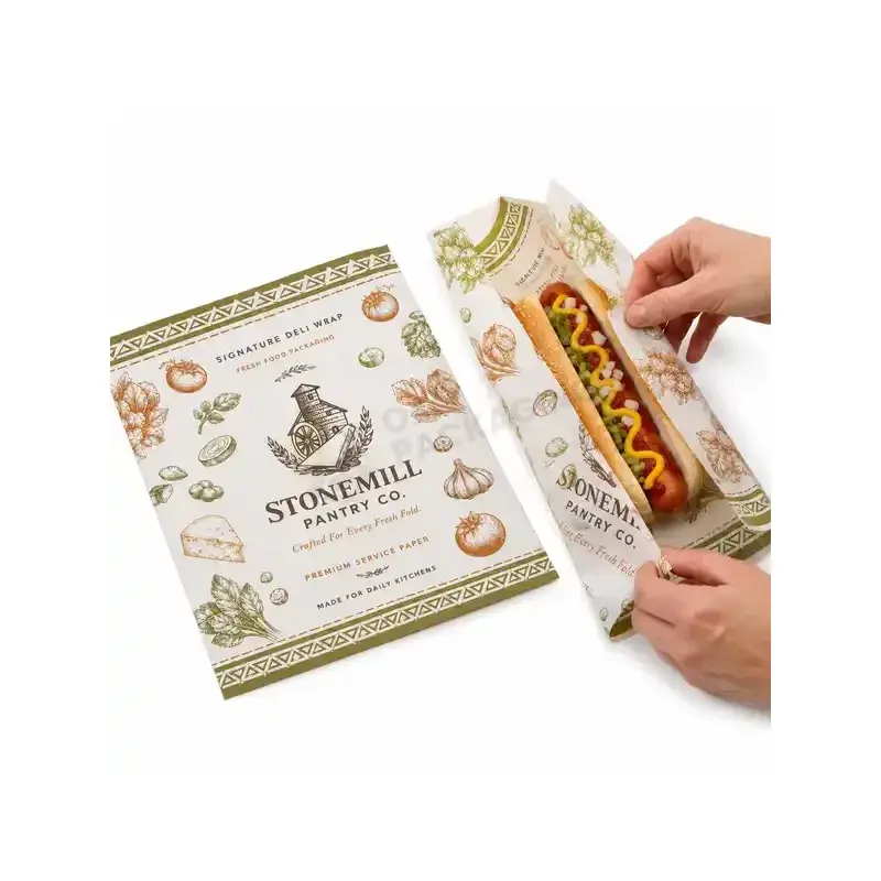 Hands showing a printed paper sleeve beside a matching flat piece.