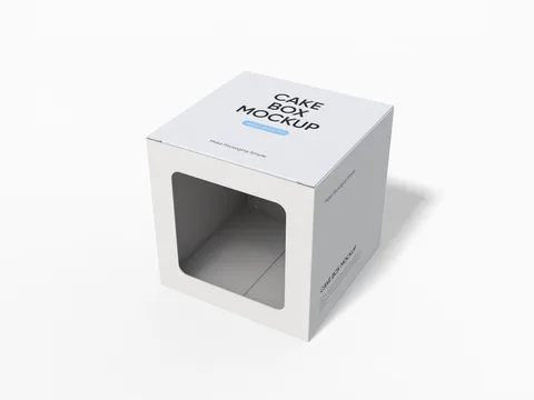 Reference view of square folding cake cartons, style E60022.