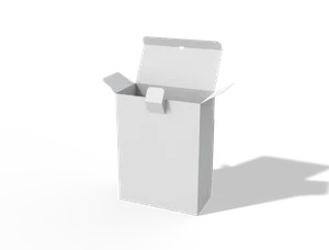 Reference view of tuck-end cartons with side locking tabs and locking bases, style E60099.