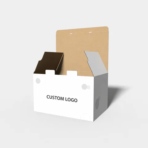 Reference view of auto-lock bottom cartons, style E60111.