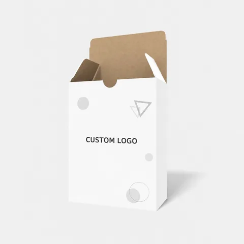 Reference view of rear-opening folding cartons, style E60160.