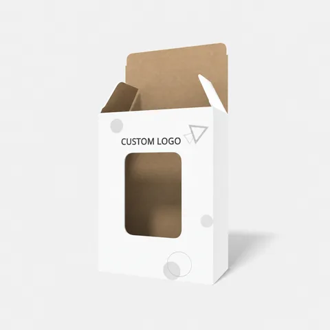 Reference view of auto-lock bottom cartons with windows, style E60182.