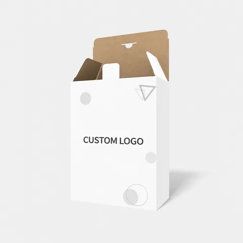 Reference view of rear-opening folding cartons with locking tabs, style E60196.