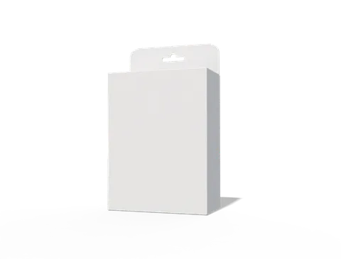 Reference view of auto-lock bottom cartons with hanging openings, style E60202.