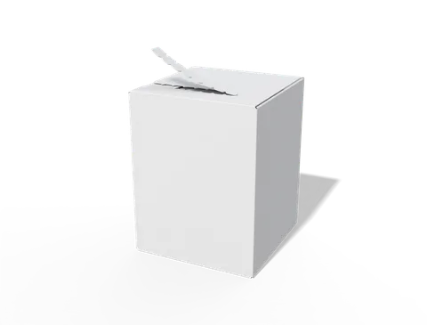 Reference view of folding cartons with locking tabs and tear-open details, style E60228.