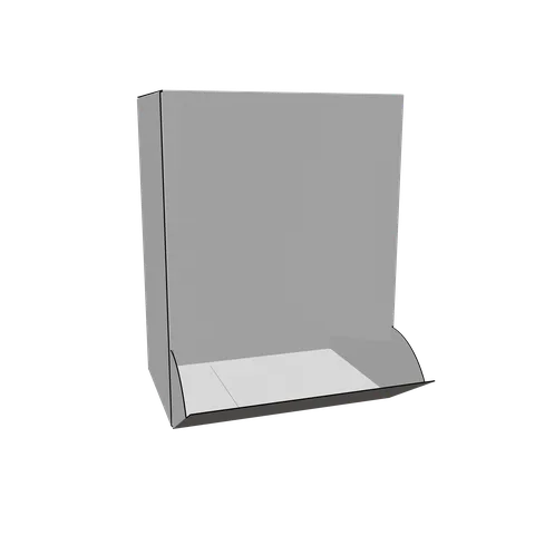 Reference view of dispensing cartons with front access flaps, style E60236.