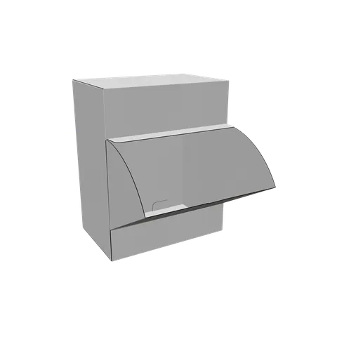 Reference view of dispensing cartons with front access flaps, style E60238.