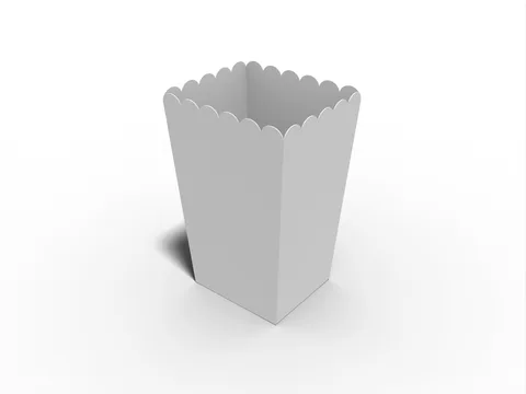 Reference view of tapered open-top cartons with scalloped rims, style E60245.