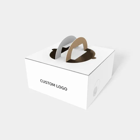 Reference view of folding cartons with carry handles, style E60258.