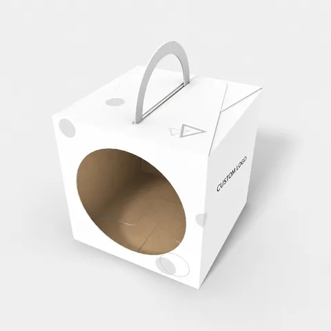 Reference view of window tuck-end cake cartons, style E60330.