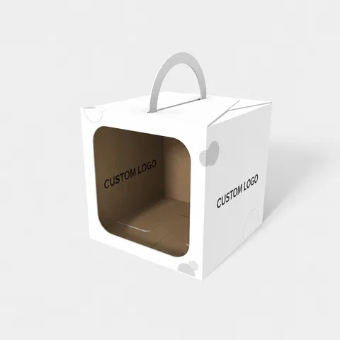 Reference view of window tuck-end cartons with square windows, style E60331.