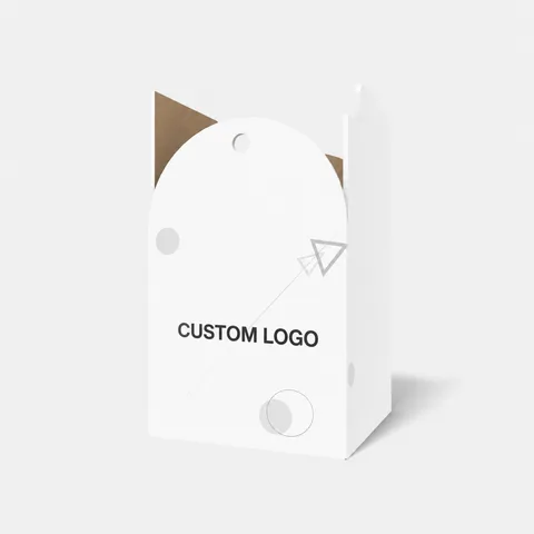 Reference view of folding cartons with ribbon slots, style E60332.