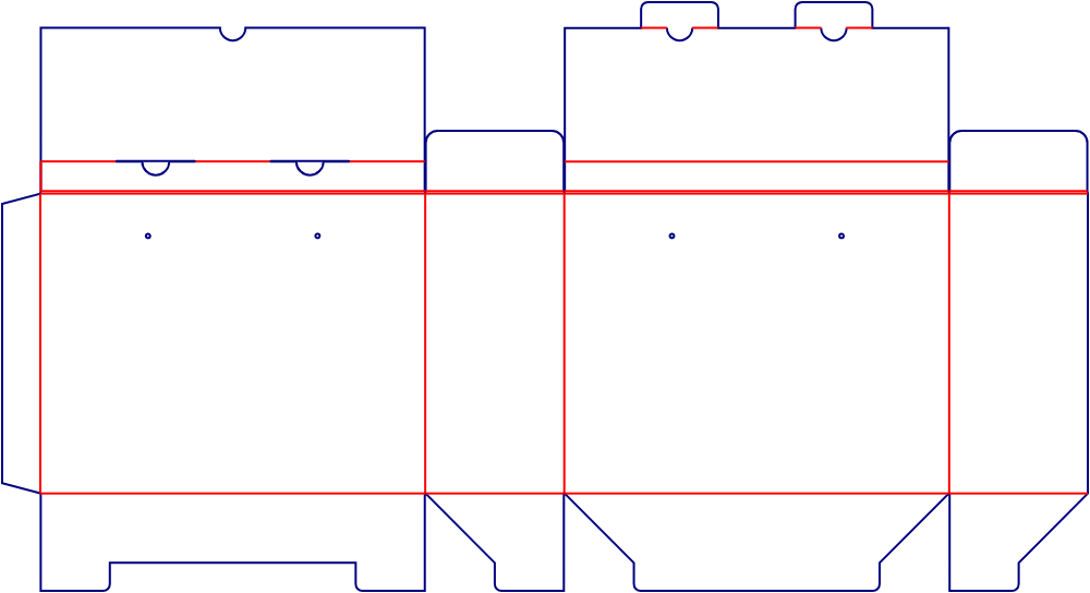 Flat dieline template for tuck-end cartons, style E60367.