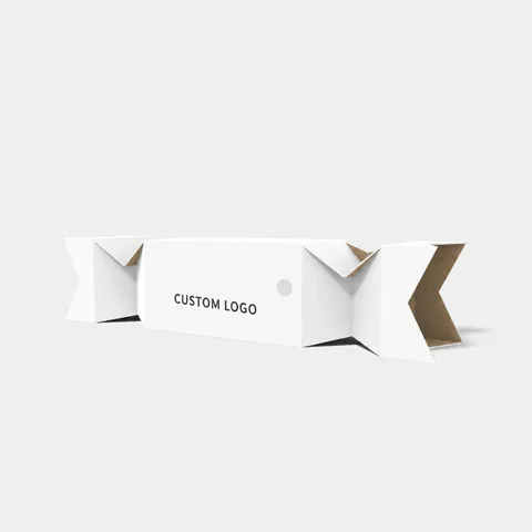 Reference view of folding cartons with pleated ends, style E60383.