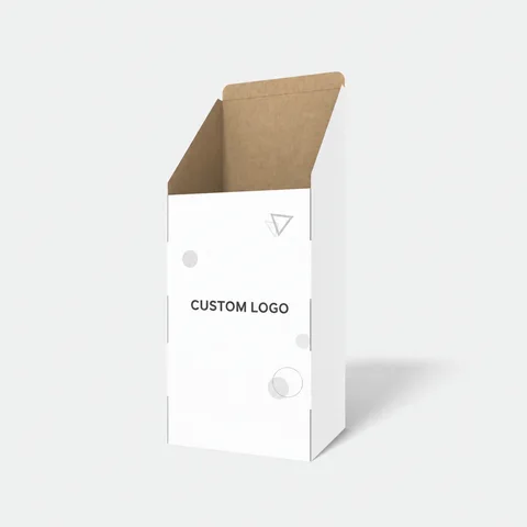 Reference view of tuck-end cartons with side locking tabs, style E60390.