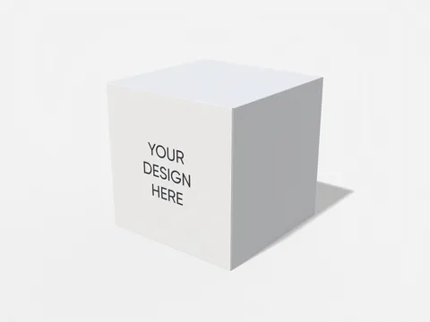 Reference view of cube folding cartons, style E60412.