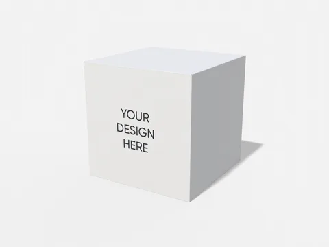 Reference view of cube folding cartons, style E60419.