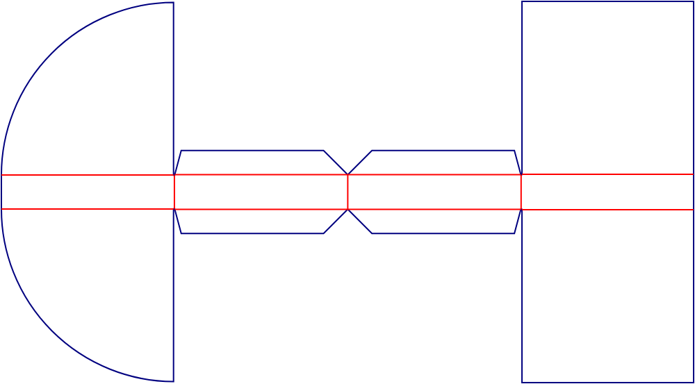 Flat dieline template for folding cartons, style E60452.