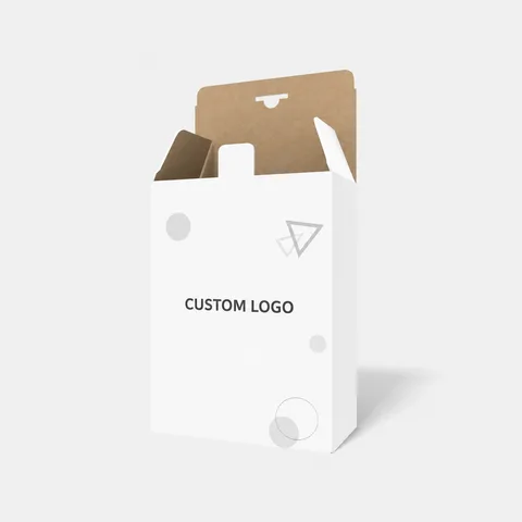 Reference view of folding cartons with locking top tabs, style E60466.