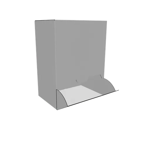 Reference view of folding cartons with bottom front flaps, style E60468.