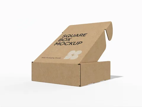 Reference view of square mailer boxes, style E60489.