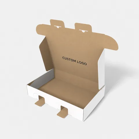Reference view of mailer boxes with double locking tabs, style E60494.