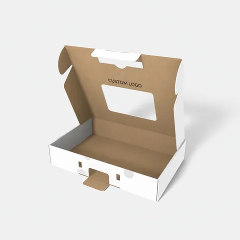 Reference view of mailer boxes with windows, style E60510.
