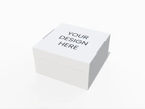 Reference view of rectangular hinged-lid boxes, style E60511.