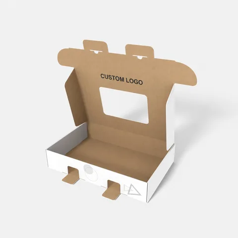 Reference view of mailer boxes with windows, style E60512.