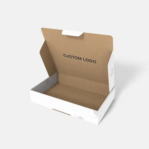 Reference view of hinged-lid boxes with locking tabs, style E60514.