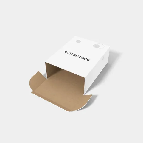 Reference view of hinged-lid boxes with locking tabs, style E60533.