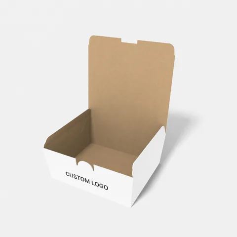Reference view of trapezoidal hinged-lid boxes, style E60545.