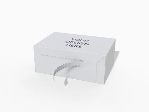 Reference view of mailer boxes with tear strips, style E60555.