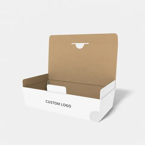 Reference view of trapezoidal hinged-lid boxes, style E60563.