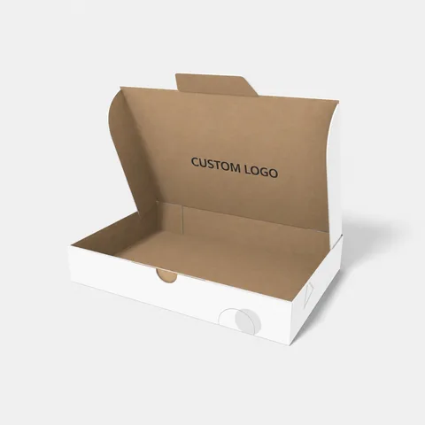 Reference view of hinged-lid boxes with double locking tabs, style E60588.