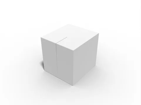 Reference view of folding cartons with interlocking top flaps, style E60617.
