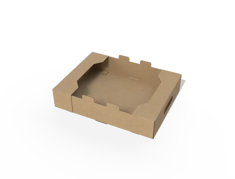 Reference view of carry trays with hand holes, style E60626.