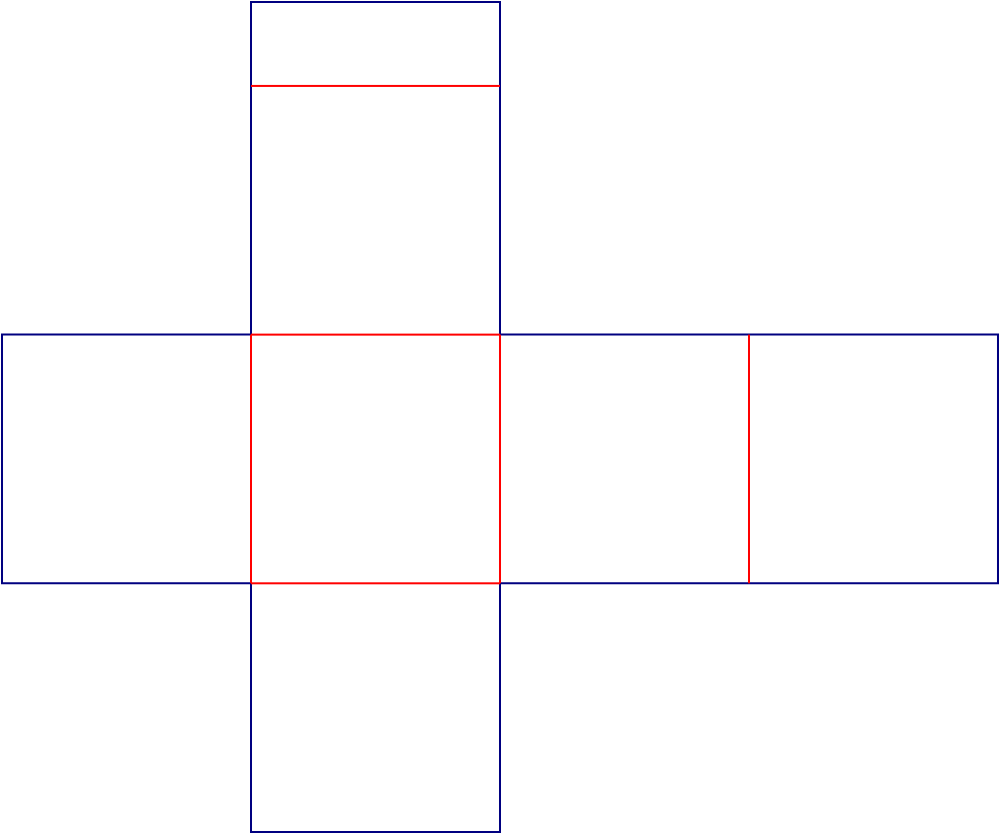 Flat dieline template for square boxes with string-and-button closures, style E60631.
