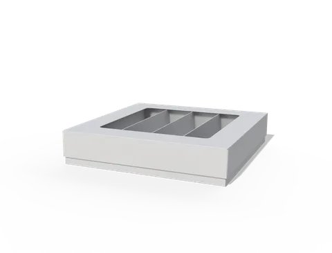 Reference view of lid-and-base bakery boxes with windows, style E60652.