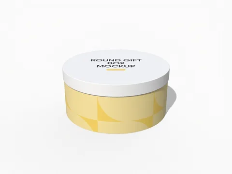 Reference view of round lid-and-base cookie boxes, style E60668.