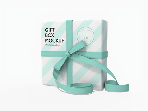 Reference view of fold-over gift boxes with ribbon closures, style E60679.
