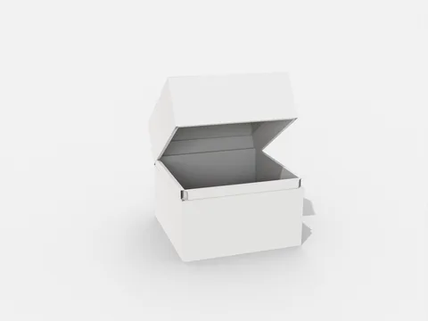 Reference view of square rigid gift boxes, style E60695.