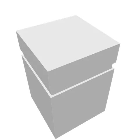 Reference view of square rigid gift boxes, style E60708.