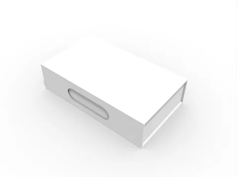Reference view of book-style rigid gift boxes with handles, style E60719.