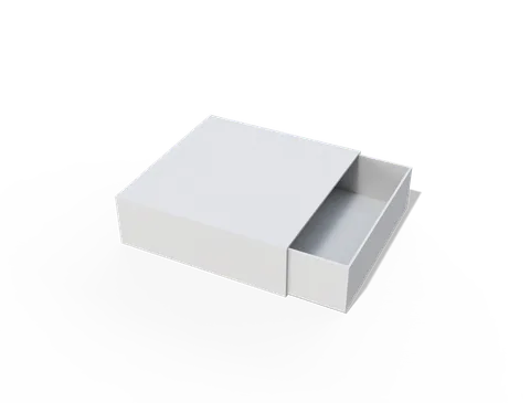 Reference view of square rigid drawer boxes, style E60724.