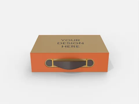 Reference view of rigid gift boxes with handles, style E60744.