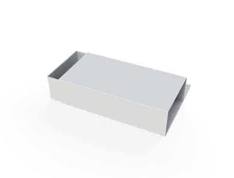 Reference view of drawer boxes with locking tabs, style E60755.