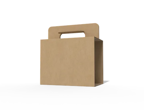 Reference view of packaging sleeves with handles, style E60772.