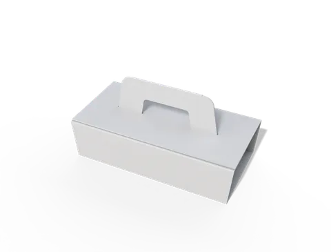 Reference view of packaging sleeves with handles, style E60782.