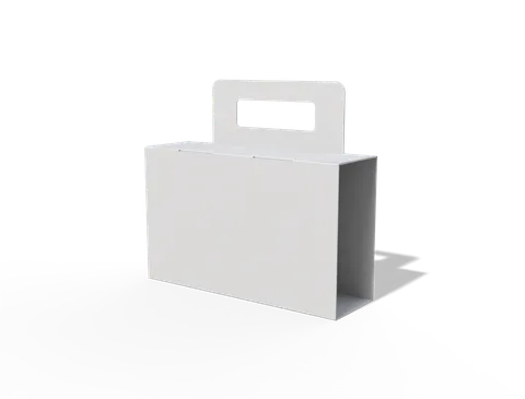 Reference view of packaging sleeves with handles, style E60783.